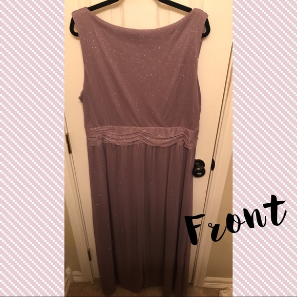 16w Sparkly evening gown. Taupe-ish. - Picture 2 of 3